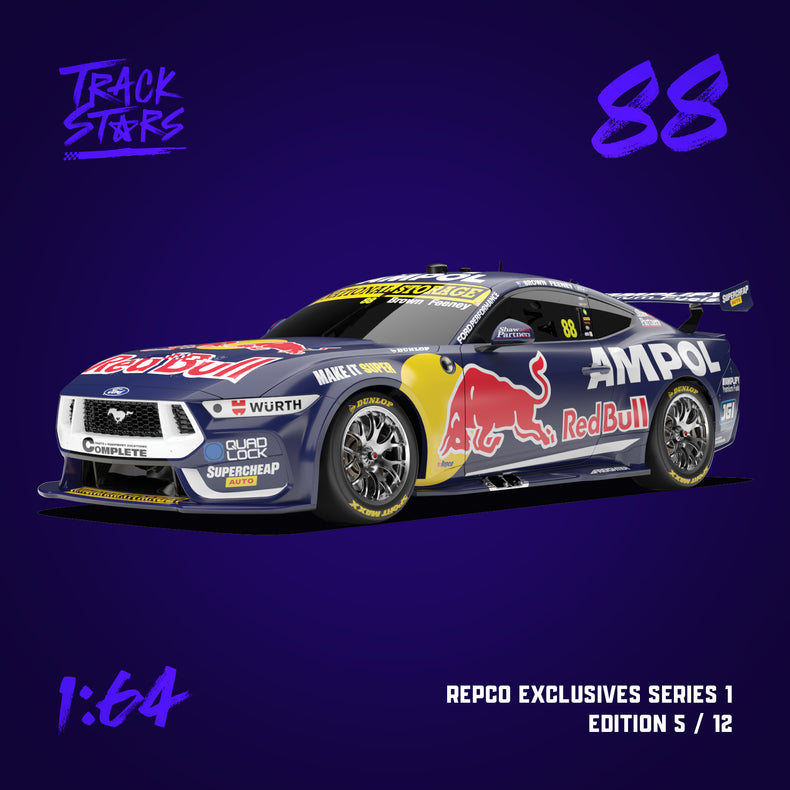 1:64 Red Bull Ampol Racing #88 Ford Mustang GT Supercar - 2025 Ford Launch Livery - Brown/Feeney