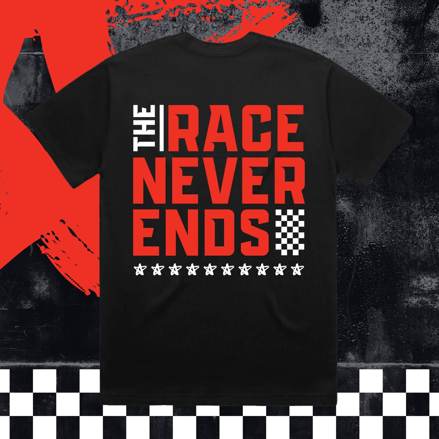 The Race Never Ends Men's Heavy Tee - Black