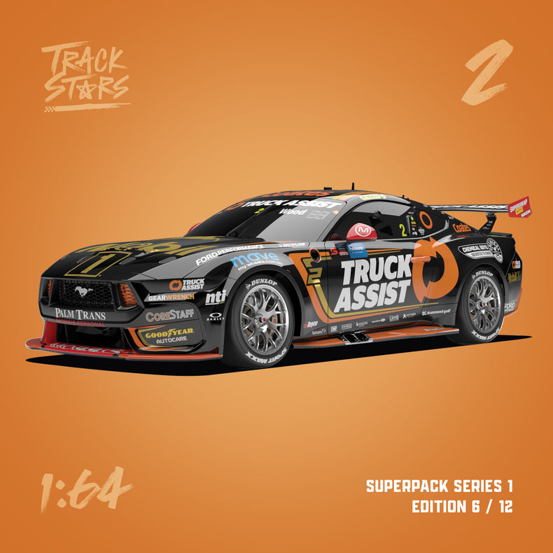 1:64 Mobil 1 Truck Assist Racing #2 Ford Mustang GT Supercar - 2024 Sydney SuperNight - Ryan Wood