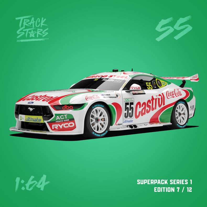 1:64 Tickford Racing #55 Ford Mustang GT Supercar - 2024 Sandown 500 Retro Livery - Thomas Randle / Tyler Everingham