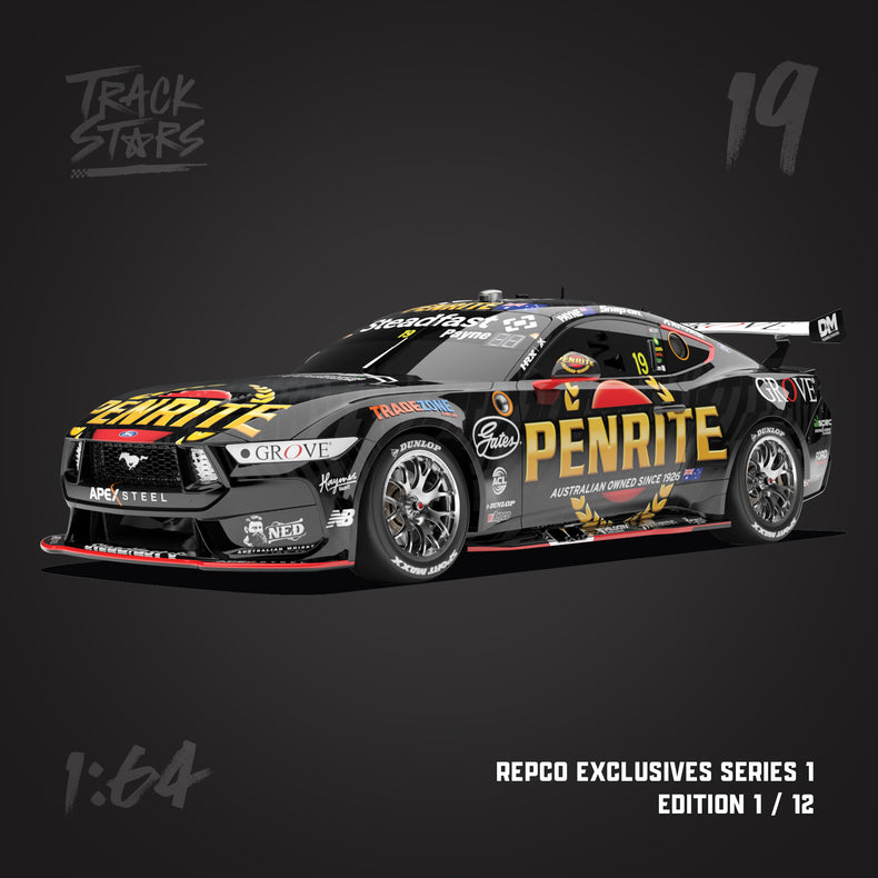 1:64 Penrite Racing #19 Ford Mustang GT Supercar - 2025 Repco Supercars Championship - Matthew Payne